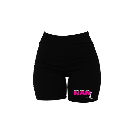 NAN1 BIKER SHORTS - BLACK