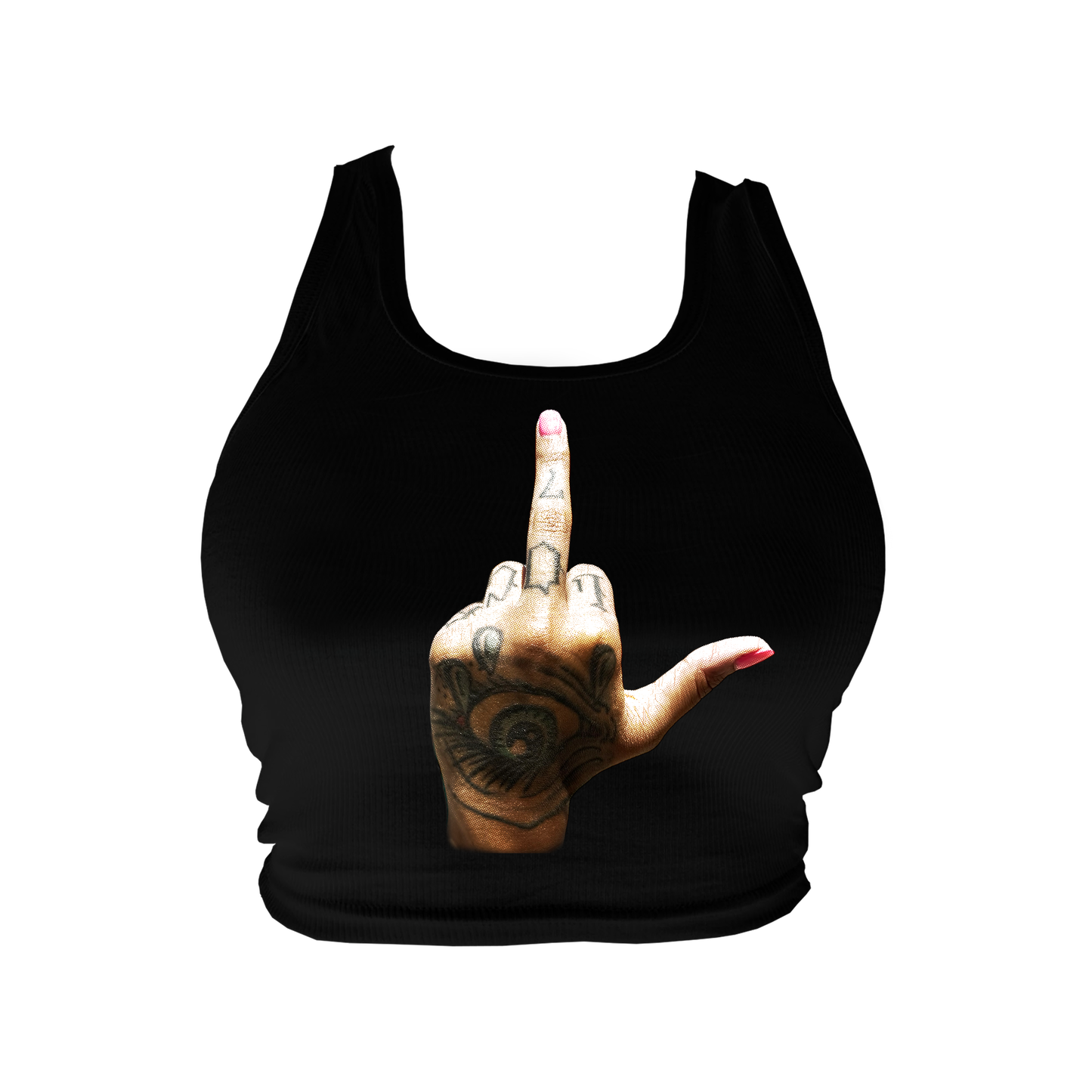 THE MIDDLE FINGER TANK - BLACK